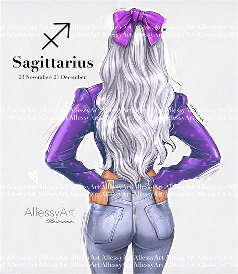 Horoscope Illustration Instant Download, Sagittarius Zodiac Sign Drawing,printable,sagittarius ...