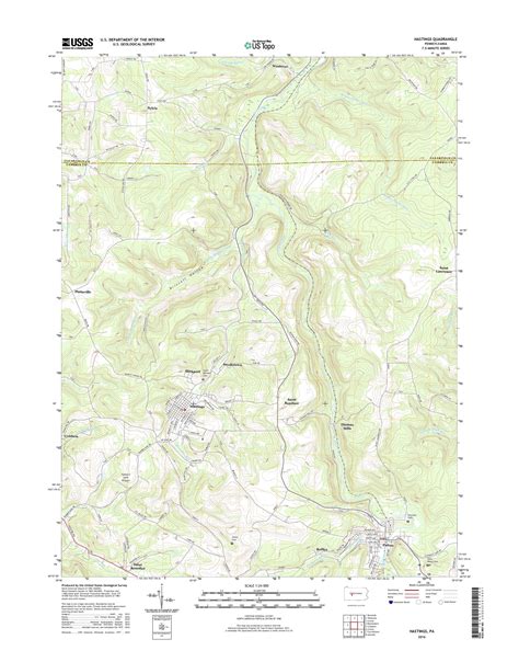 MyTopo Hastings, Pennsylvania USGS Quad Topo Map