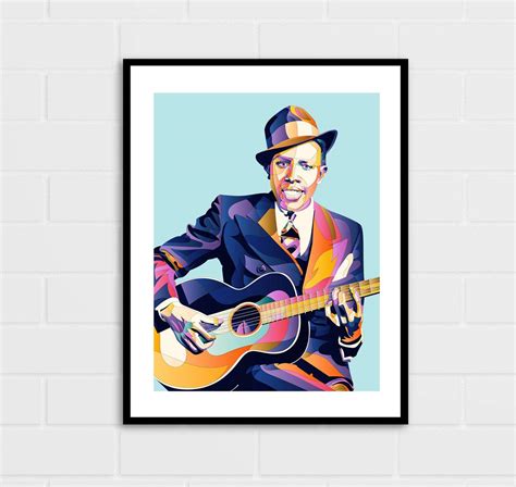 Robert Johnson Poster - Wall Art - Minimalist Print - Blues - Delta Blues - Multiple Sizes ...