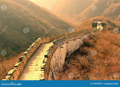 Great Wall morning stock photo. Image of chinese, ancient - 32020998