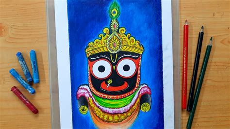 How to draw Lord Jagannath with Oil Pastels colour | Bangla Drawing ...