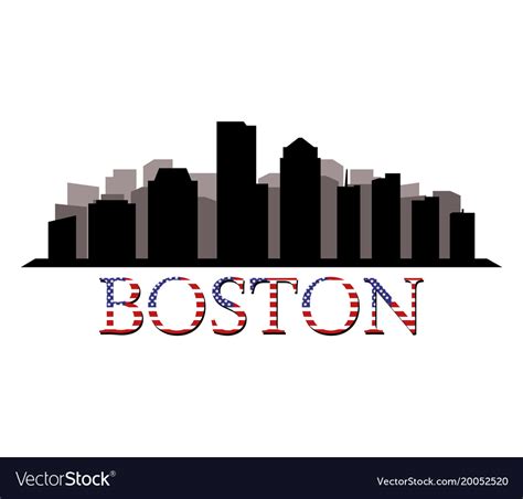 Boston skyline Royalty Free Vector Image - VectorStock