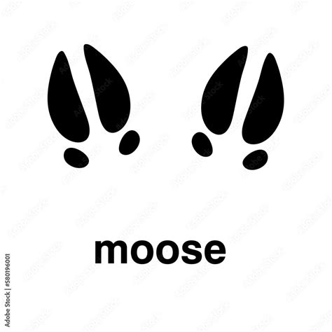 Moose Foot print , moose animal paw print icon..eps Stock Vector | Adobe Stock