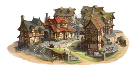 multiplex housing | Fantasy village, Fantasy concept art, Medieval town ...