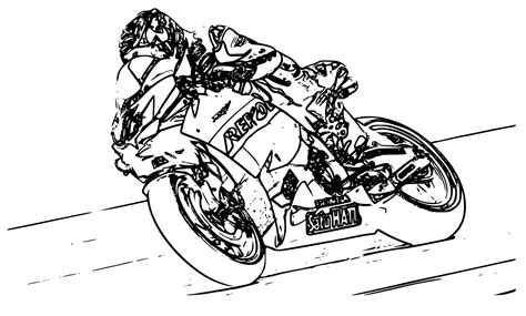 Coloriage moto de course à imprimer et colorier