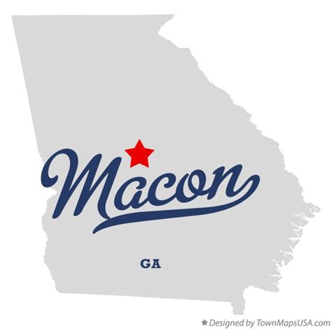 Map of Macon, GA, Georgia