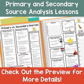 Primary and Secondary Source Analysis Lesson by Leah Cleary | TpT