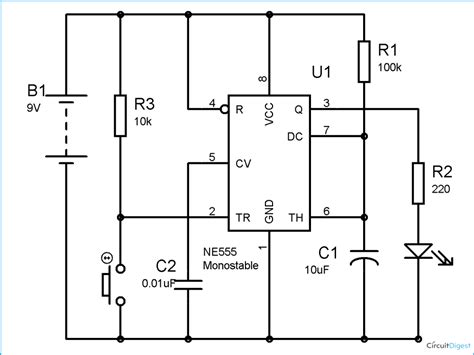 Circuit Diagram Of 555 Timer Ic