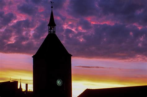 Free Images - sunrise church steeple sky