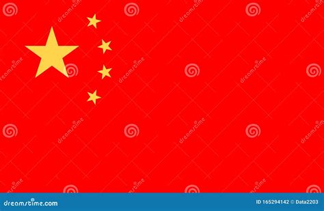 China flag stock vector. Illustration of golden, canvas - 165294142