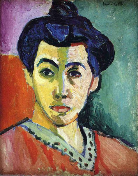 Paintings Reproductions Portrait of Madame Matisse (Green Stripe), 1905 by Henri Matisse ...