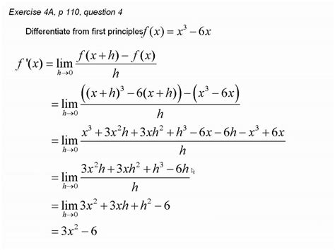 More examples of differentiating from first principles. - YouTube