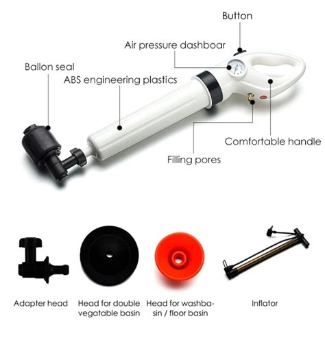 High Pressure Toilet Drain Plunger – Space Saving For Home