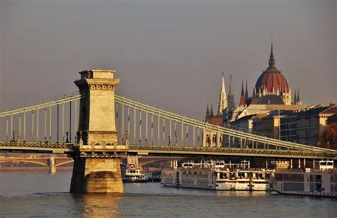 Chain Bridge and Parliament, Budapest, Hungary - cruising the river from Amsterdam to Budapest ...