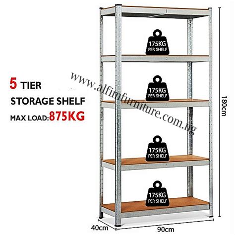 Boltless Steel Shelving Rack | Elegant Storage Metal Shelves | 6 ft Height