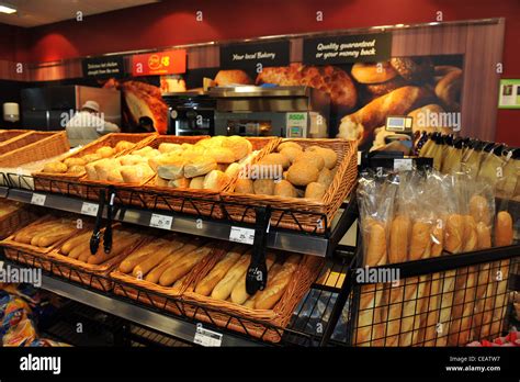 Fresh Bread on sale in a supermarket bakery Stock Photo - Alamy