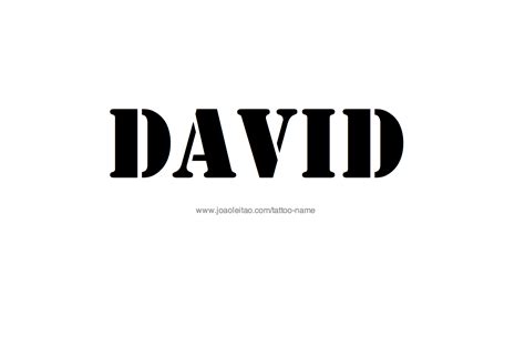 David Name Tattoo Designs