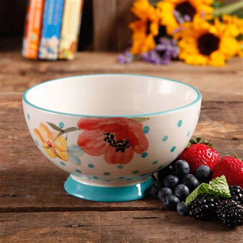 The Pioneer Woman Vintage Bloom 4-Piece Footed Bowl Set - Walmart.com