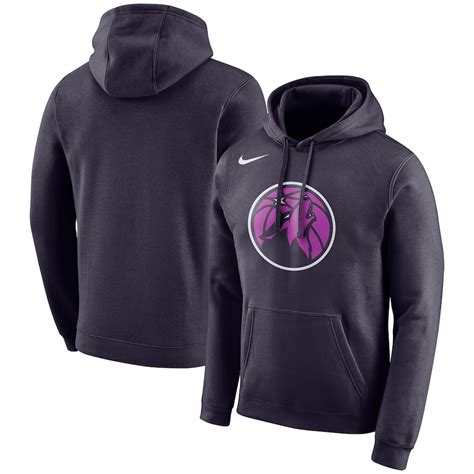 Nike Minnesota Timberwolves Purple City Edition Logo Essential Pullover ...