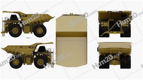 Caterpillar 797F Dump Truck 2009 Blueprint in PNG - Download Vehicles ...