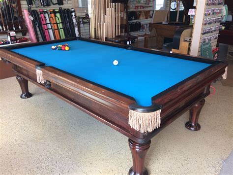 SOLD! Olhausen 8' Americana Pool Table with Simonis Cloth