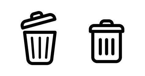 Trash Bin Icon Vector Art, Icons, and Graphics for Free Download