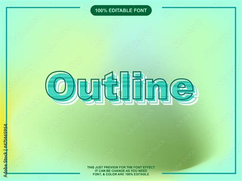 simple bold with outline text style font effect 100% easy editable ...