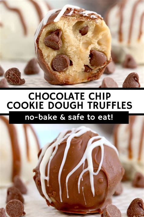 No Bake Chocolate Chip Cookie Dough Truffles