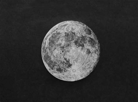 Full Moon Drawing Sourcewing Realistic Pencil Drawing Of A Full Moon ...