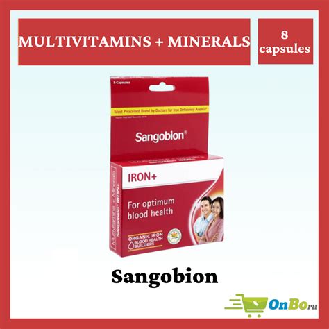 ONBO* Sangobion Iron Plus, 8 Capsules | Lazada PH