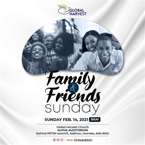 Family & Friends Sunday | Church graphic design, Social media design ...