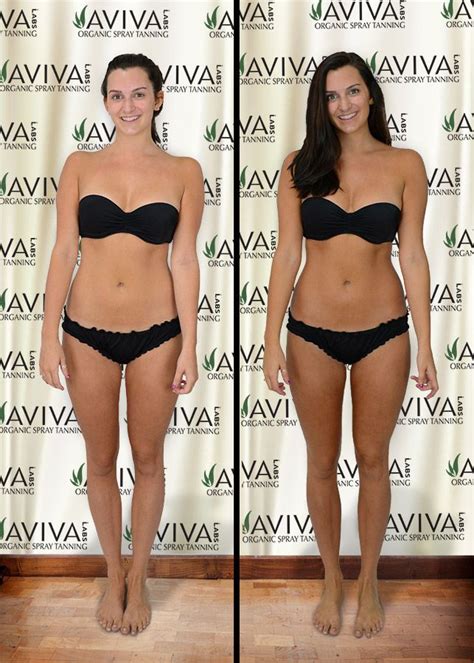 Spray Tan Before and After by Blush Organic Sunless Tanning using Aviva Labs | Tan before and ...