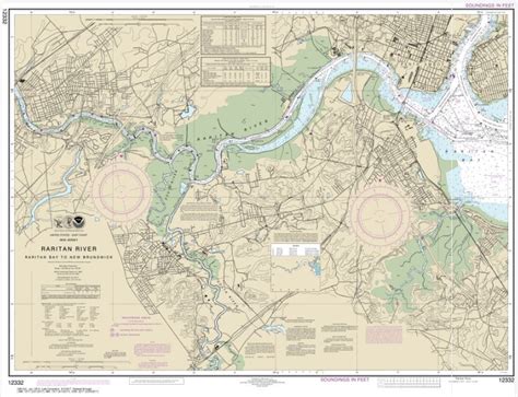 NOAA Chart - Raritan River Raritan Bay to New Brunswick - 12332 - The Map Shop