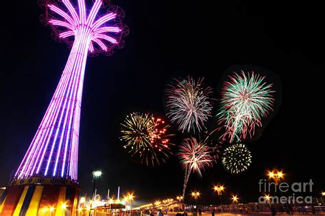 Coney Island Fireworks Photograph by Steven Spak - Fine Art America