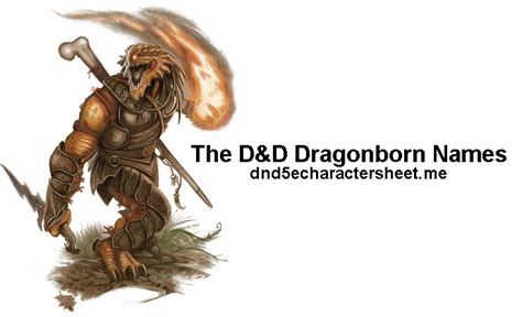 The D&D Dragonborn Names and Meanings - [DnD] Dungeons & Dragons