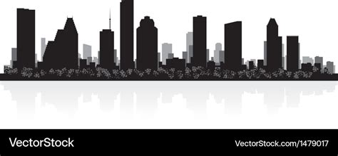 Houston usa city skyline silhouette Royalty Free Vector