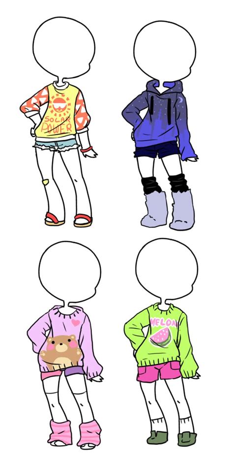 Sweaters and Shorts Adopts [closed] by Tenshilove on DeviantArt | Character design, Drawing ...