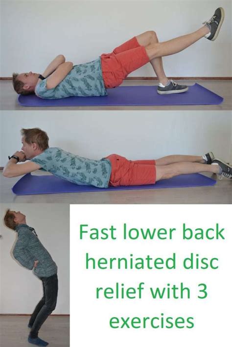 Herniated disk in lower back causes and relief with 3 exercises