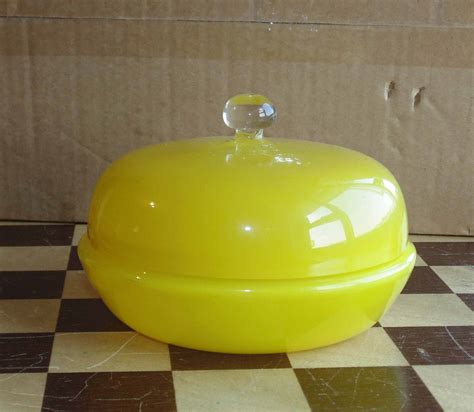 yellow glass bowl | Antiques Board