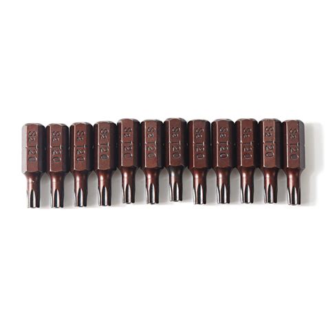 New 12Pcs 25mm Hex Shank Magnetic T20 Torx Security Screwdriver Bit ...