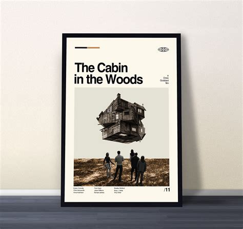 The Cabin in the Woods Movie Poster, Minimalist Art, Midcentury Art ...