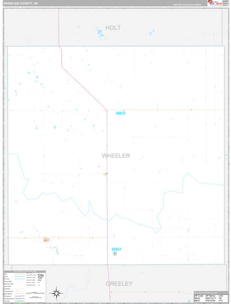 Wheeler County, NE Wall Map Premium Style by MarketMAPS - MapSales