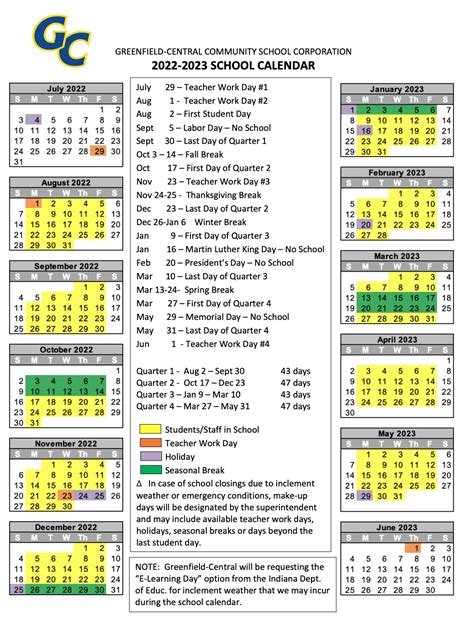 Calendars – Weston Elementary School