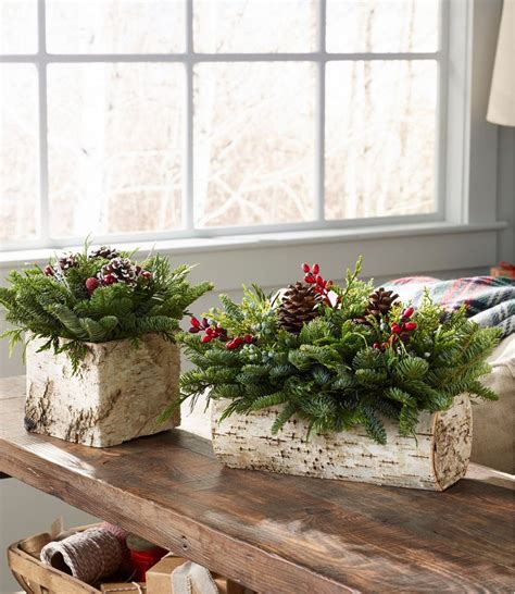 Christmas Yule Log Centerpiece | Centerpieces at L.L.Bean