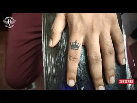 Crown Finger Tattoo - Time Lapse - YouTube