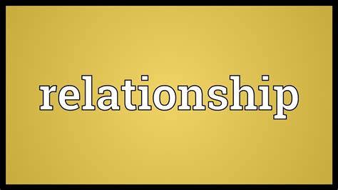 Relationship Definition