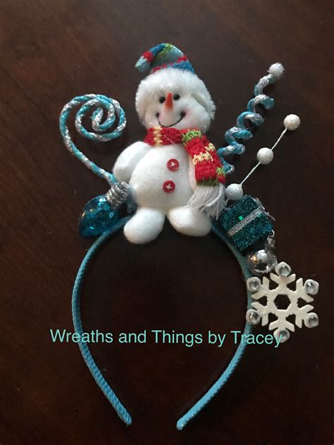 Tacky Christmas Headband - Snowman (blue) - 2018 - Wreaths and Things ...