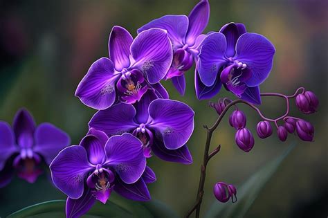 Premium AI Image | Purple orchids