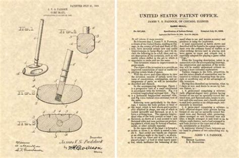 1906 Vintage POLO MALLET Patent Art Print Stick Maul | eBay