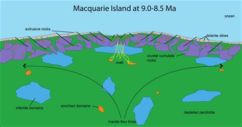 Idealized schematic illustrating the process of crust formation on ...